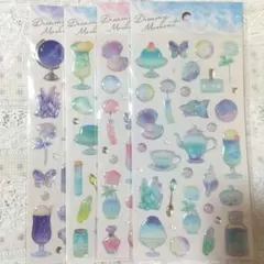 ドリーミーモーメントシール ぷっくりシール ４点 ガイア キャンドゥ セリア