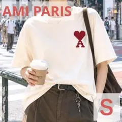 正規品】アミパリス ビッグハートロゴ Tシャツ アイボリー 白 - メルカリ
