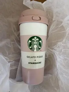 gelato piqueコラボ ボーダーステンレスTOGOボトル(ソフトピンク)