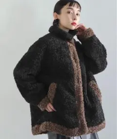 ✨美品✨manana suerte (マニャーナスエルテ)ファー切り替えブルゾン