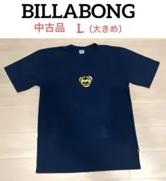中古品 L かなり大きめ 古着 ビラボンBILLABONG Tシャツ ネイビー