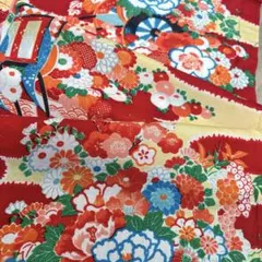 着物 ハギレ 193 はぎれ アンティーク 生地　布　古布　和布　古裂　和柄　裂
