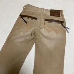 【美品 希少】EDWIN BLUE TRIP 503 レザー切替 W30 チノ