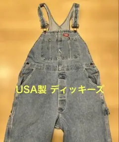 80s〜90sディッキーズDickiesデニムオーバーオール38×32USA製 | Mercari