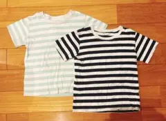 無印良品 ボーダー半袖Tシャツ 2枚セット 130cm