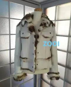 美品★ ZOOI フェイクムートン ジャケットアニマル ボア イタリア製