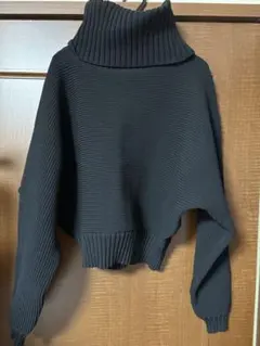 MURUA ブラック タートルネックセーター