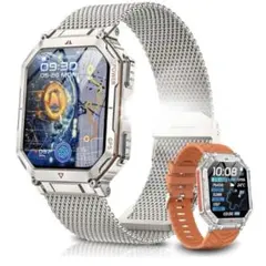 スマートウォッチ【2025最新型ChatGPT搭載 2種バンド】AI文字盤 通知