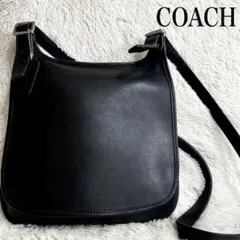 美品 オールドコーチ COACH グラブタンレザー フラップ ショルダーバッグ