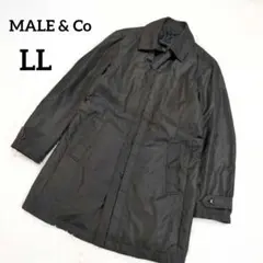 美品　MALE & Co　ビジネスコート　ナイロン　ミドル丈　黒　LL　6074