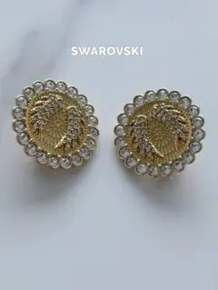 SWAROVSKI エンジェルウィング イヤリング ゴールドのサムネイル