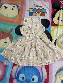 dazzlin フラワープリント ノースリーブワンピース S