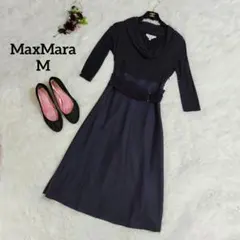 美品【MaxMara Studio】ロングワンピース IJ:40 ブラックドレス Max Mara MAX MARA マックスマーラ ワンピース UGOLA ウゴラ