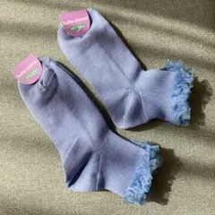 2足セットtutu anna ライトブルー フリル靴下 22~24cm