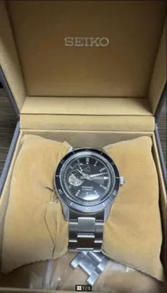 SEIKO BRIGHTZ 4S29 機械式時計 ブラック手巻きパワーリザーブ付