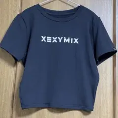 XEXYMIX ゼクシィミックス クロップド丈 半袖 黒 L