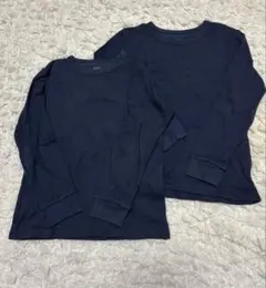 ヒートテック　コットン　極暖　130 紺