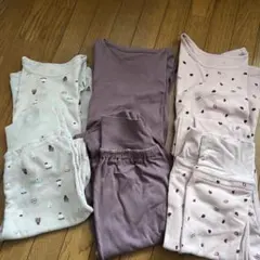 パジャマ　3点セット　腹巻き付き　長袖　レディース