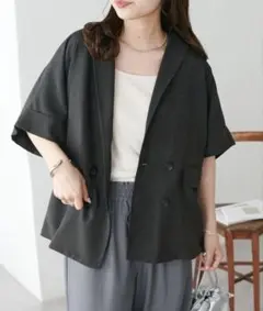 新品未使用　テックリネン 半袖 シャツジャケット　Discoat