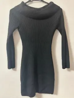 スナイデル　オフショルニットワンピース　リブ編みニット　タイトワンピース