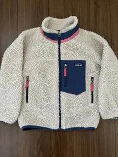 Patagonia フリースジャケット クリーム/ネイビー/ピンク