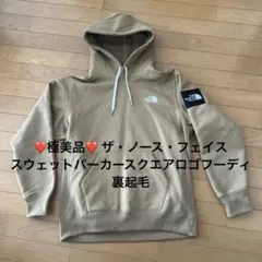 ❤️極美品❤️ ザ・ノース・フェイス　スウェットパーカースクエアロゴフーディ　裏起毛