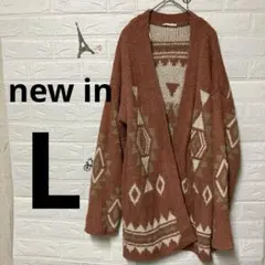 new in テラコッタ カーディガン 【L】