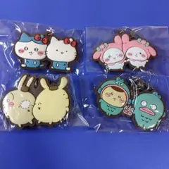ちいかわサンリオキャラクターズ　なかよしラバーマスコット　4種セット