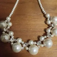 パールクリスタルネックレス フォーマル