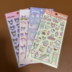 クロミ　マイメロディ　キキララ サンリオキャラクターズ　ぷくっとシール　4点