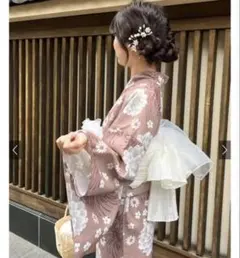 花柄ピンク浴衣・帯セット グレイル GRL