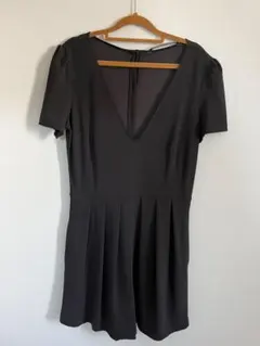 ZARA ブラック Vネック ワンピース M