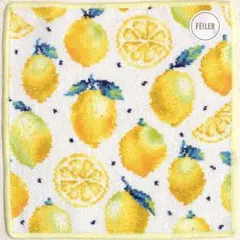 フェイラー　タオルハンカチ　レモンドット