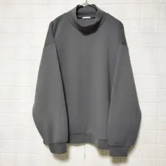 GU　(L)　メンズ　ダブルフェイス オフタートル ビッグプルオーバー