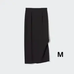 UNIQLO ストレッチダブルフェイスナロースカート M 黒