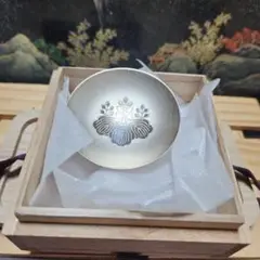 【純銀：美品】銀杯　消防庁　記念品　木箱入り 純銀：美品】銀杯 消防庁 記念品 木箱入り