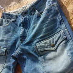 90s? BARTACK ブッシュパンツ ジーンズ リペア有り