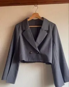 ジャケット グレー 裾開き