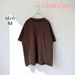 フィールドコア サイドスリット Tシャツ（M）ブラウン 半袖 ゆったり 無地のサムネイル