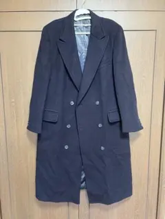 【最終お値下げ】黒 ダブルブレスト 100%ウールコート