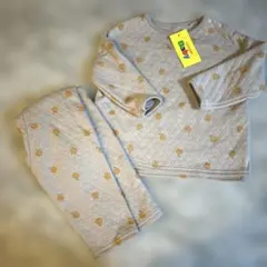 腹巻き付き長袖パジャマ　90 グレー