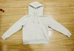 グレー フード付き スウェットパーカー L
