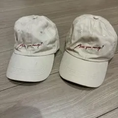 キャップ 2個セット ベージュ Are you ready?