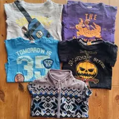 男児 長袖Tシャツ＆フリース 6点セット 110