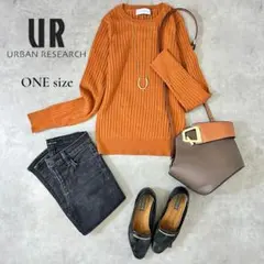 【URBAN RESEARCH】上品リブニット＊万能スリムニット（F）