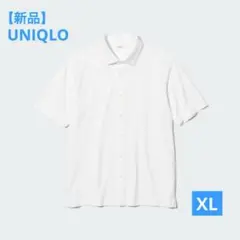 【新品】ユニクロ　エアリズムコットンフルオープンポロシャツ　メンズ　白　XL