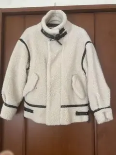 アイボリー ボアジャケット