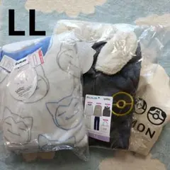 【636】ポケモン 秋冬パジャマ ベスト カビゴン ピカチュウ バッグ LL