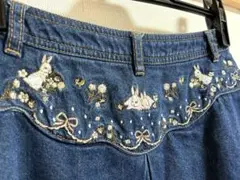フランシュリッペリッペ刺繍デニムスカートFL5 フランシュリッペリッペ刺繍デニムスカートFL5