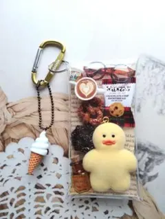 ガチャ詰めポーチ　mojojojo クッキー　キャンディバッグキーホルダー